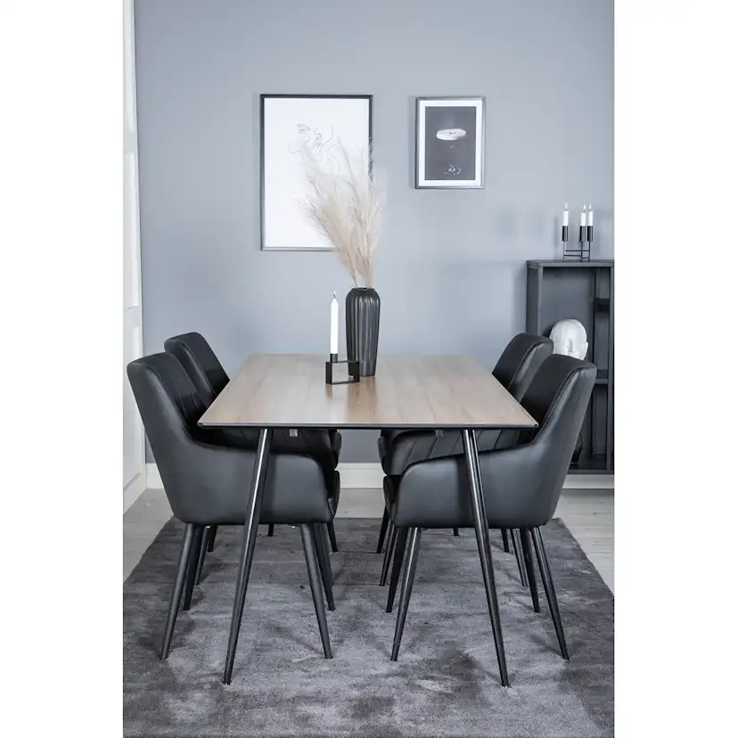 Matgrupp Venture Home Silar Ø120 cm med 4st Comfort Matstolar