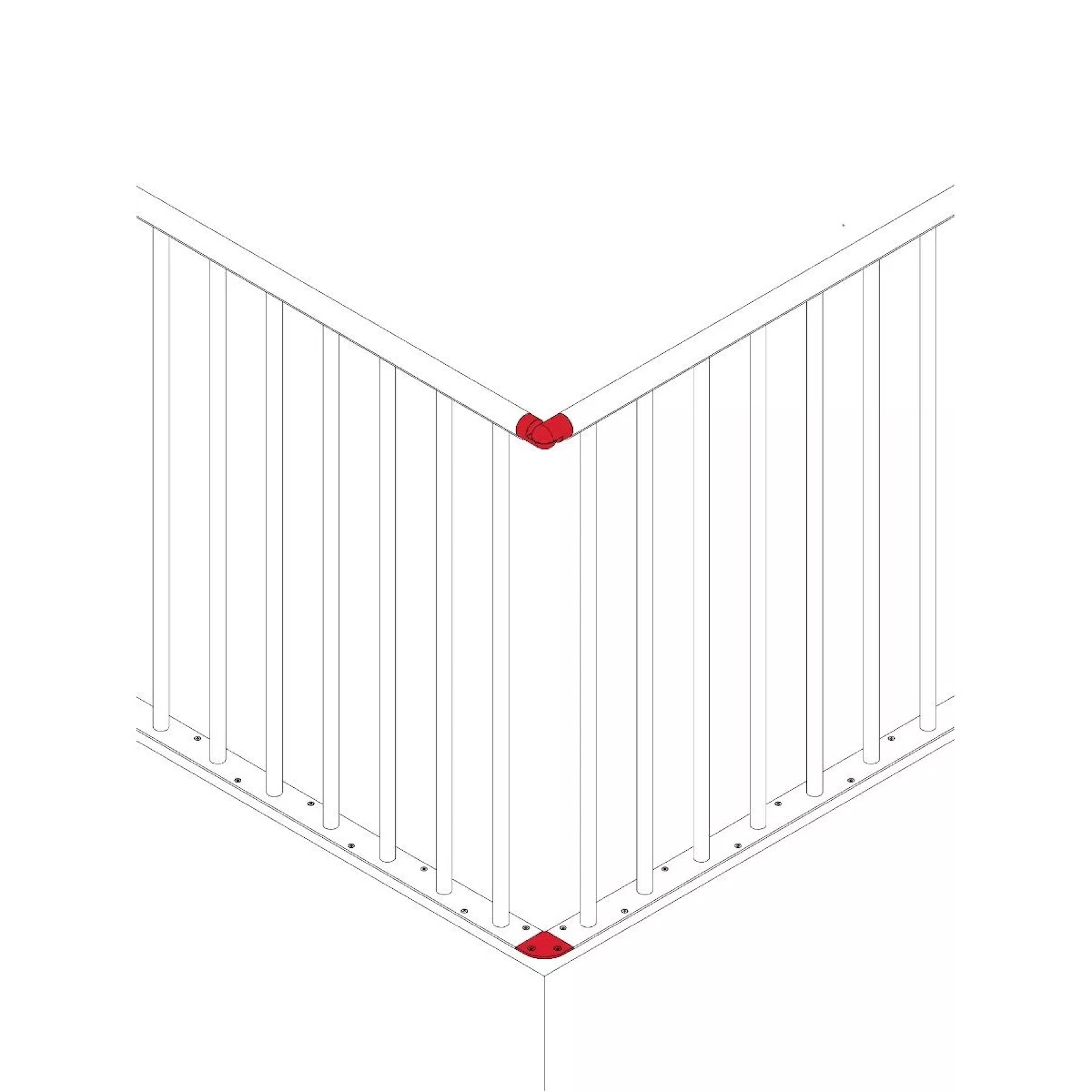 Start- och hörnpaket för Classic skyddsräcke