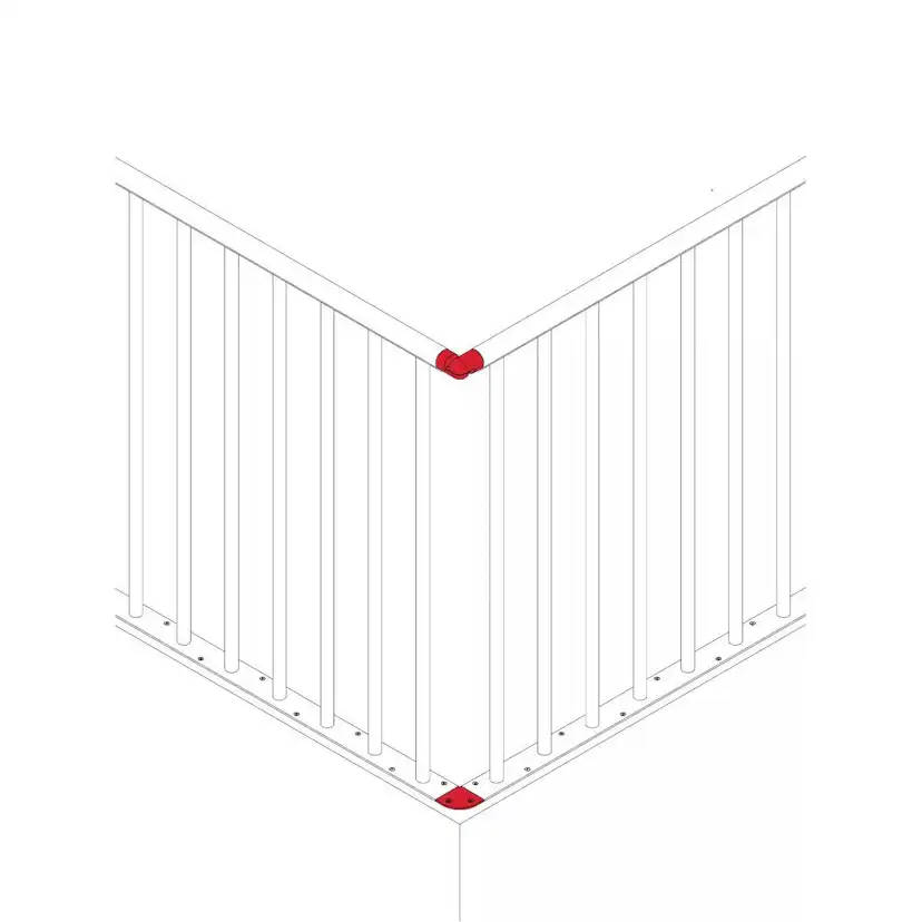 Start- och hörnpaket för Classic skyddsräcke