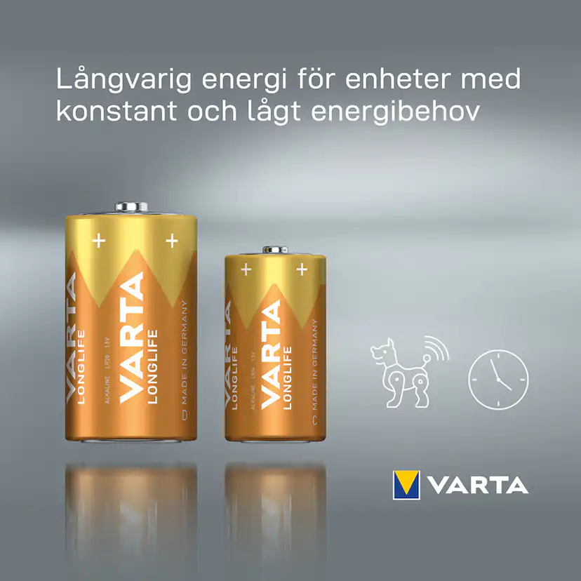 Batteri VARTA Alkaliska Longlife LR14/C 2-Pack