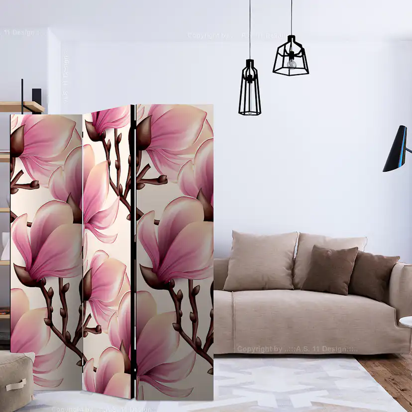 Rumsavdelare Skärmvägg Arkiio Blooming Magnolias 135x172 cm