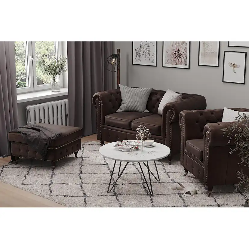 Fåtölj Manor House Chesterfield Deluxe Vintage