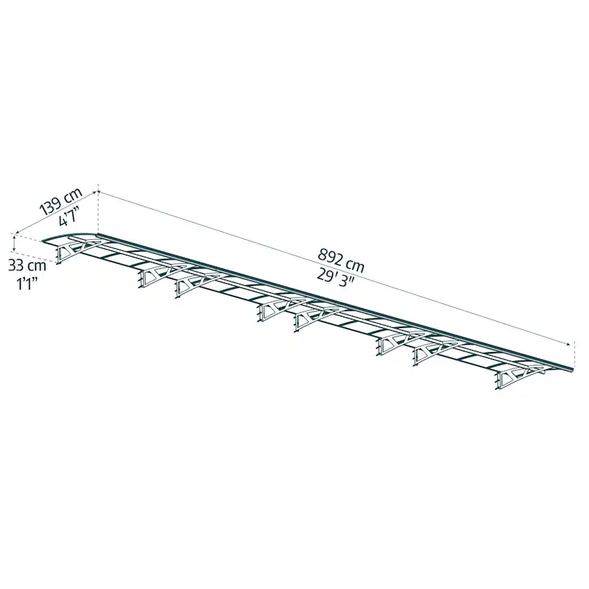 Entrétak Canopia by Palram Amsterdam Klar 1,4 X 8,9 m