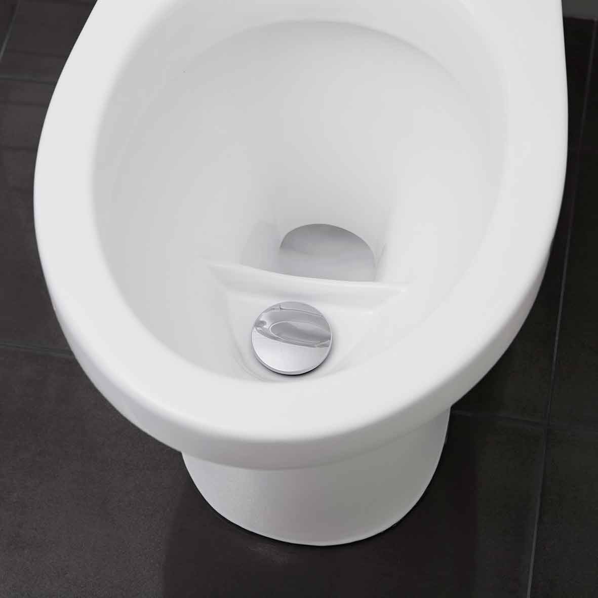 Snålspolande Toalettstol Wostman EcoFlush 1 L med WC-stos