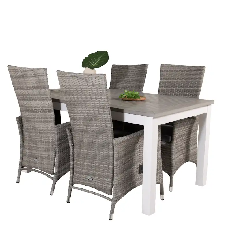 Matgrupp Venture Home Aleyna 160/240 med 4 Pishi Matstolar