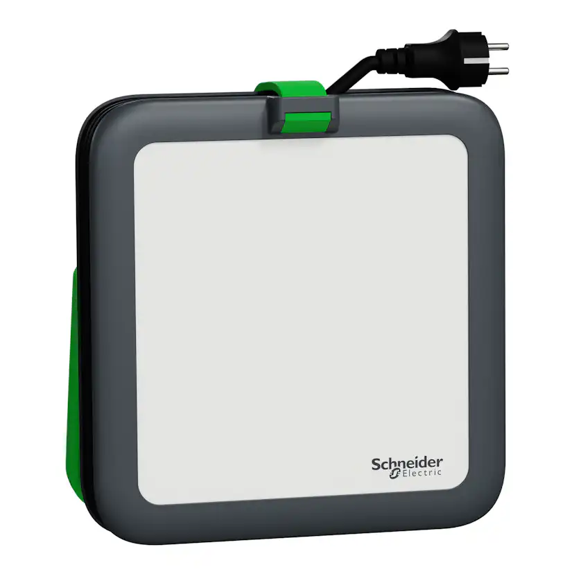Arbetslampa Schneider Electric Thorsman LED 4000K IP54 med USB A+C och Schuko-uttag