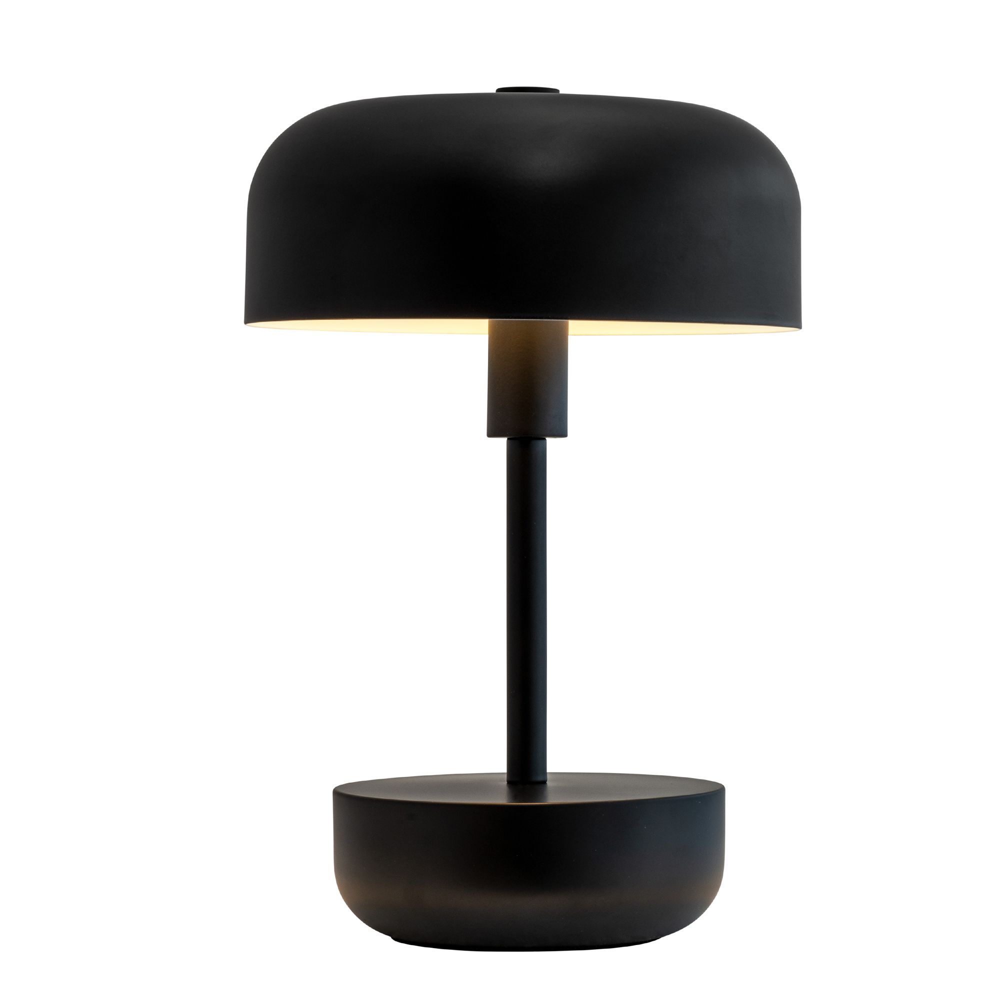 Portabel Bordslampa Dyberg Larsen Haipot LED Uppladdningsbar Svart