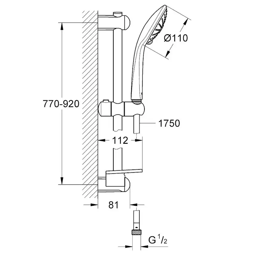 Duschset Grohe Euphoria 110 27226 Massage Krom Krom