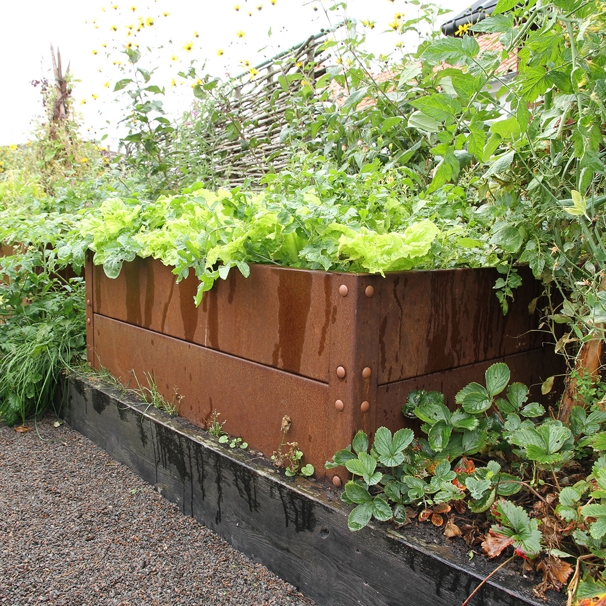 Odlingslåda Flexigarden Cortenplåt 2 mm 800x1200x400 mm