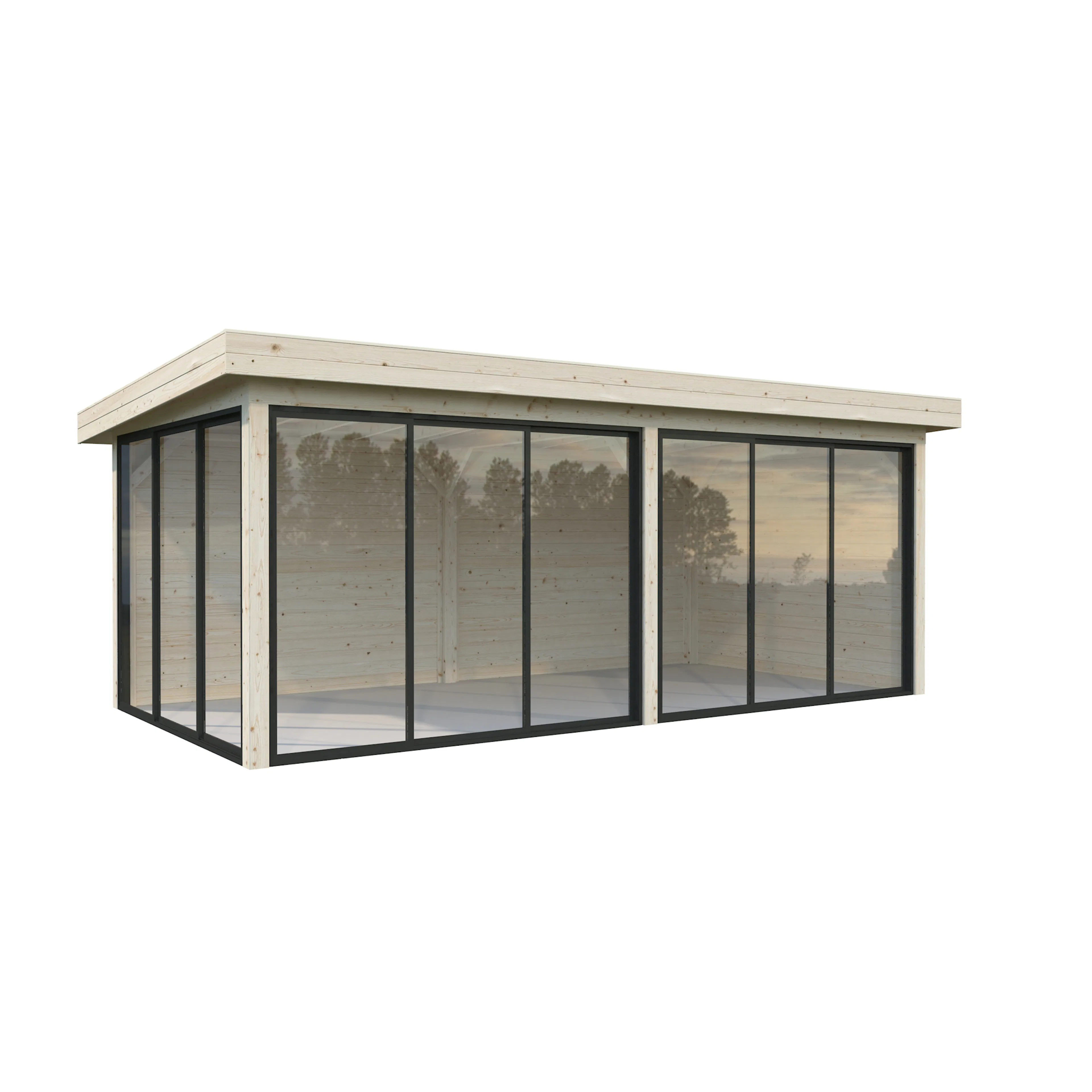 Lenna 16,6 m2 Set 702 Slide Plus PNT9016W5 Målad vit RAL9016