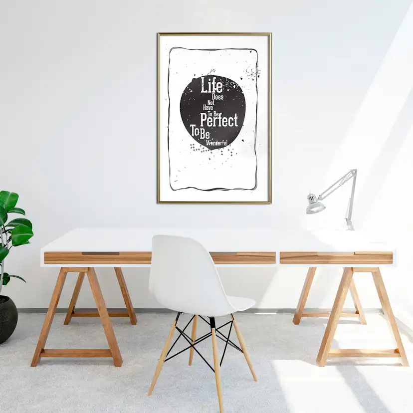 Poster Artgeist Affisch Life Does Not Have To Be Perfect To Be Wonderful