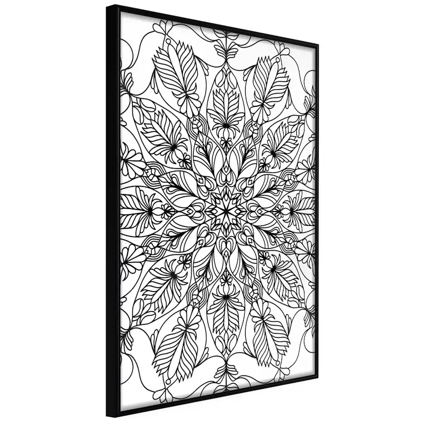 Poster Artgeist Affisch Black Mandala
