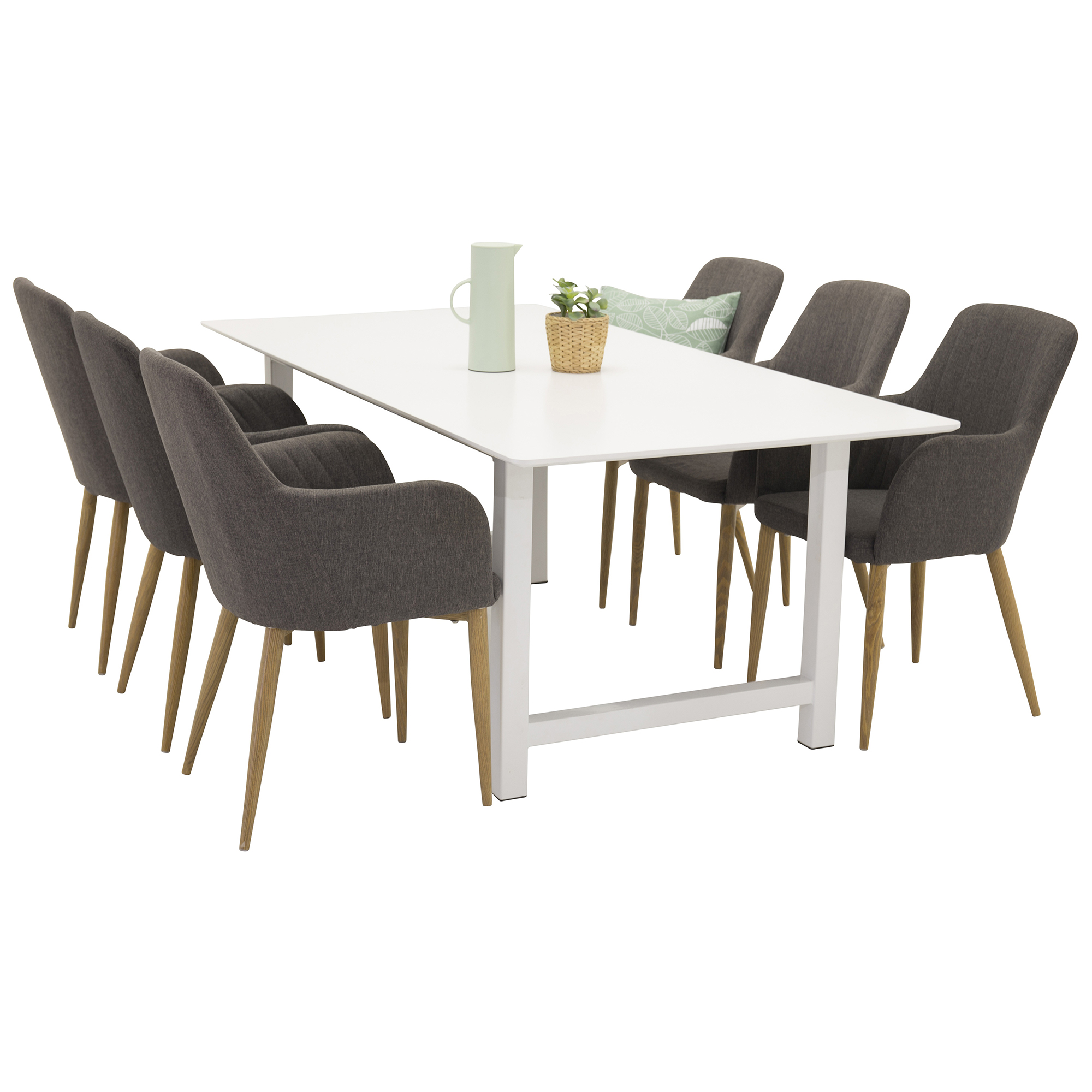 Matgrupp Venture Home Clara med 6 Corina Stolar Natur