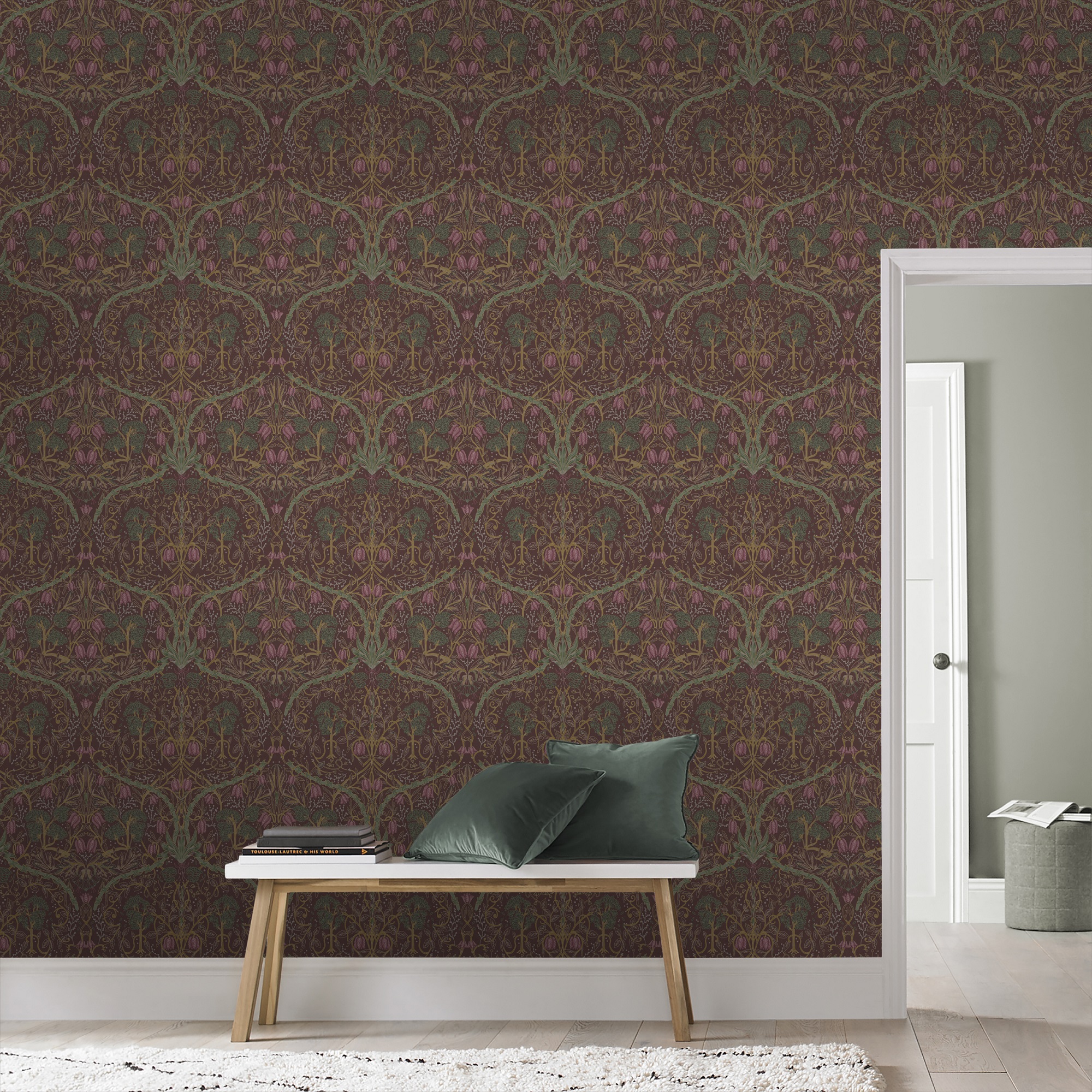 Tapet Superfresco Easy Lauri Modern 113294 EasyUp, Mönstrad Röd