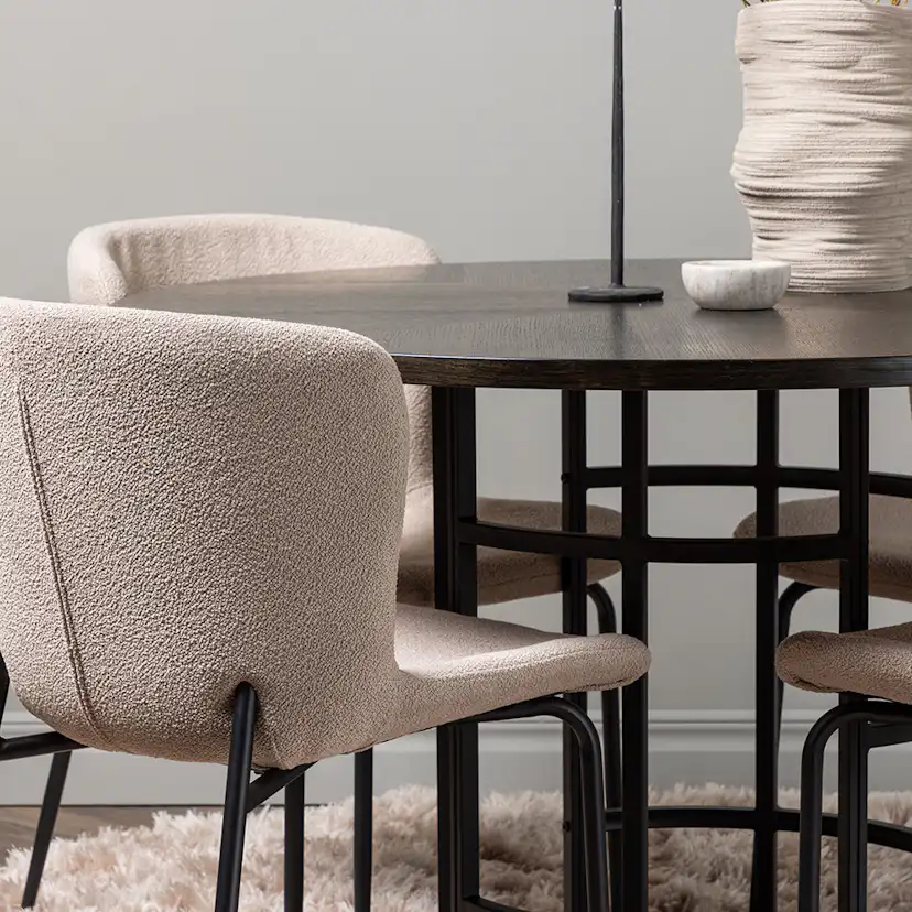 Matgrupp Venture Home Copenhagen Ø 115 cm med 4 Modesto Stolar