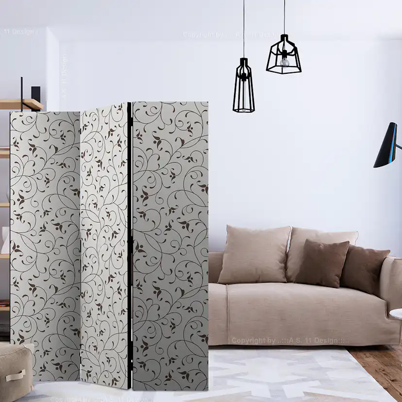 Rumsavdelare Skärmvägg Arkiio Black Twigs 135x172 cm