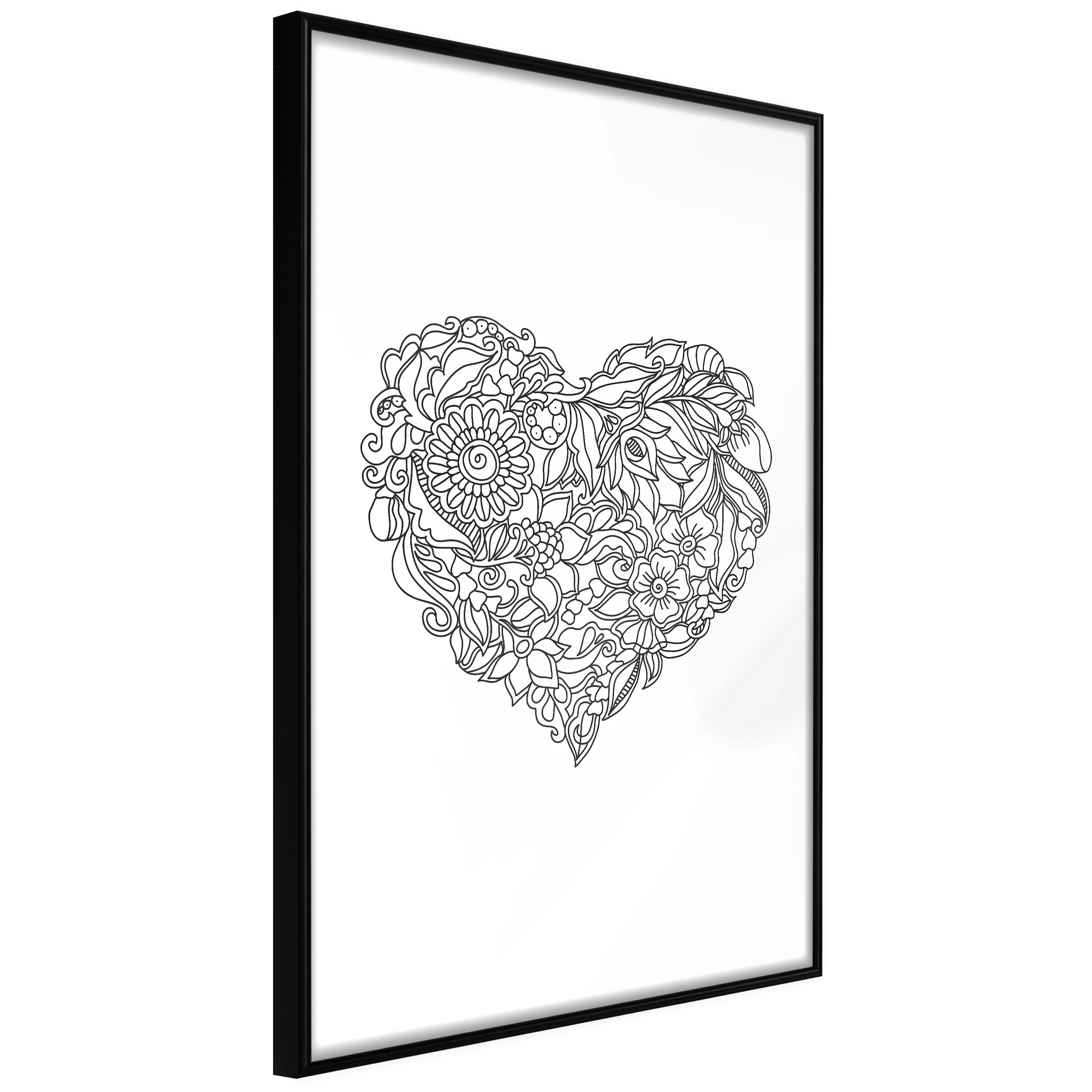Affisch - Ethnic Heart [Poster] 40x60 Svart ram, 40x60 cm