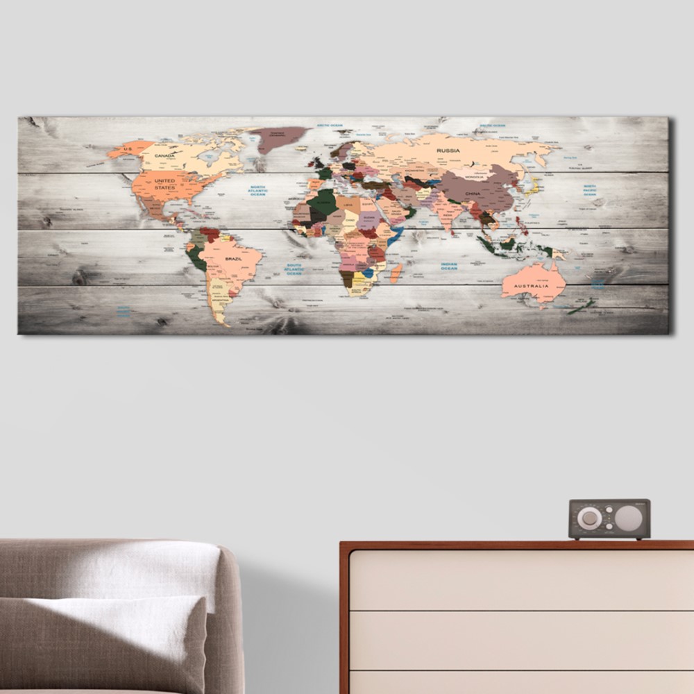 Tavla Arkiio World Maps Wooden Travels