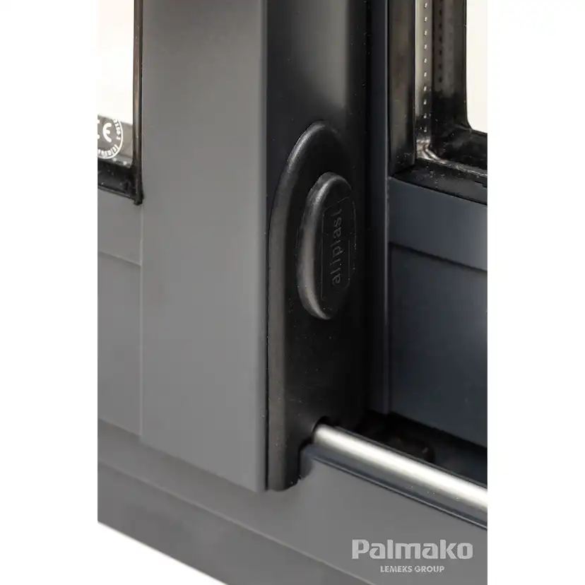 Ines 11,1 m2 Slide Plus GYDIP Impregnerad Grå med Slide Pro 2-lagers glas