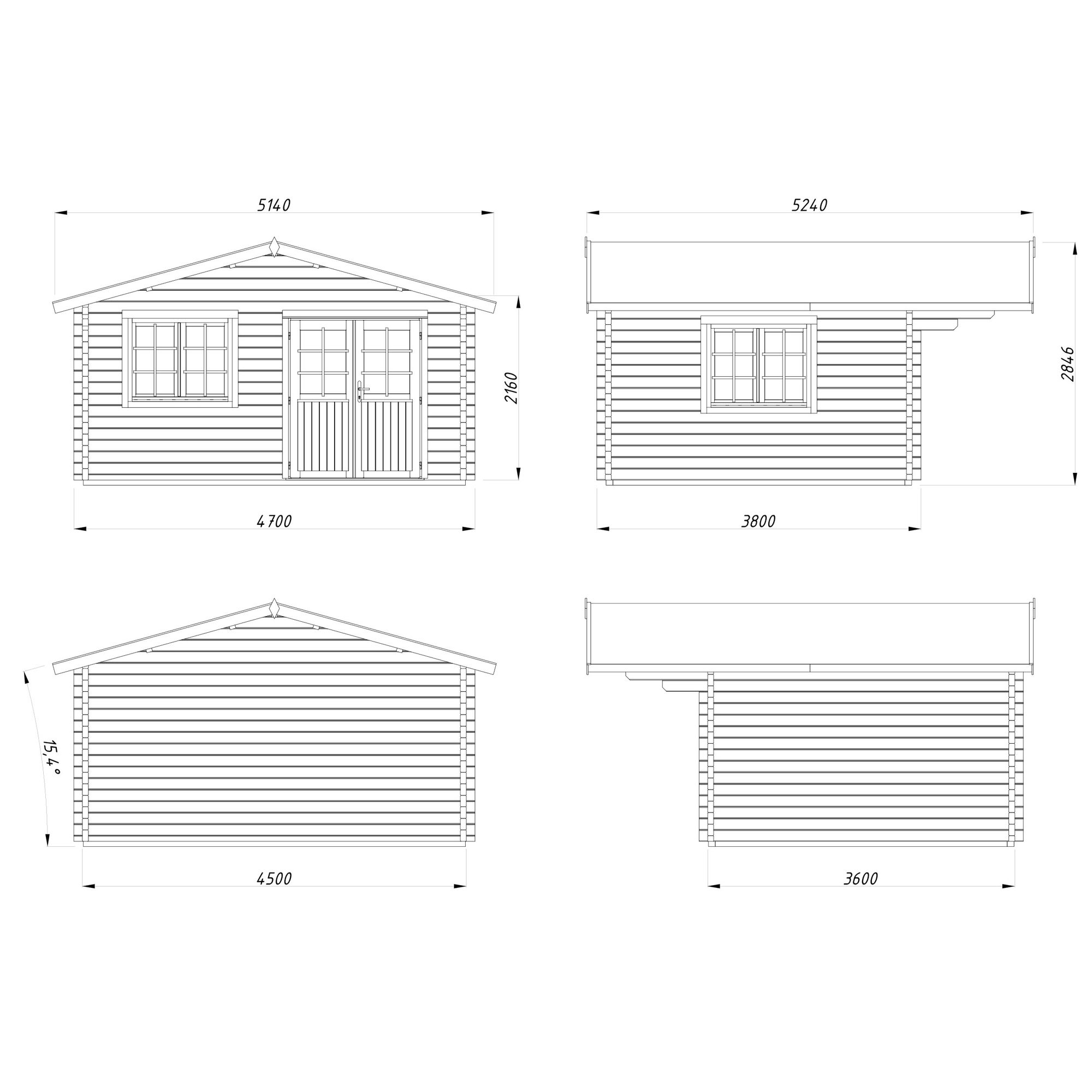 Stuga Palmako Helena 16,2 m2