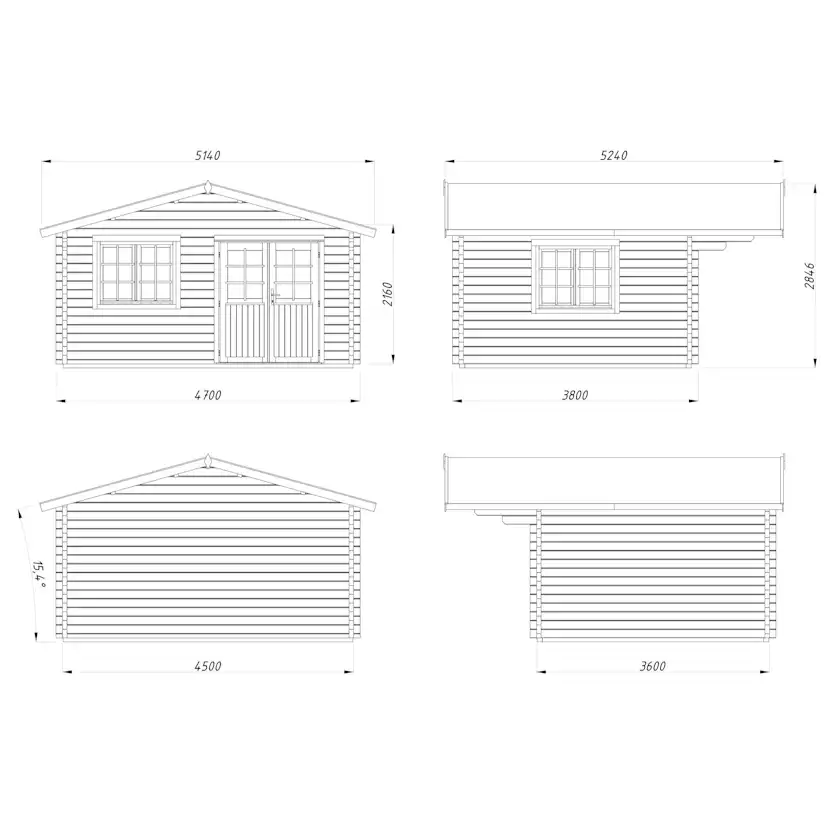 Stuga Palmako Helena 16,2 m2