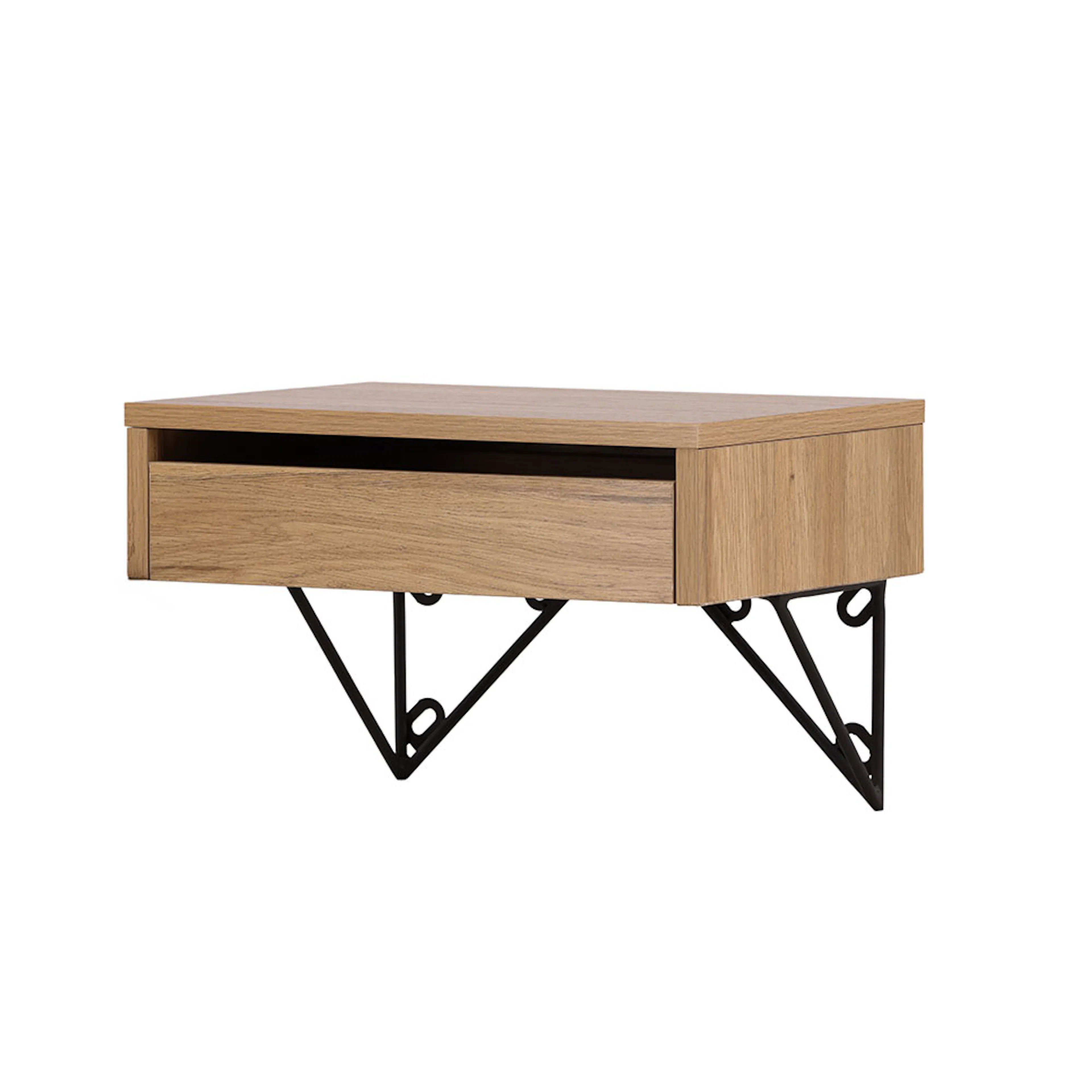 Holy Side Table - Black / Nature MDF Ek