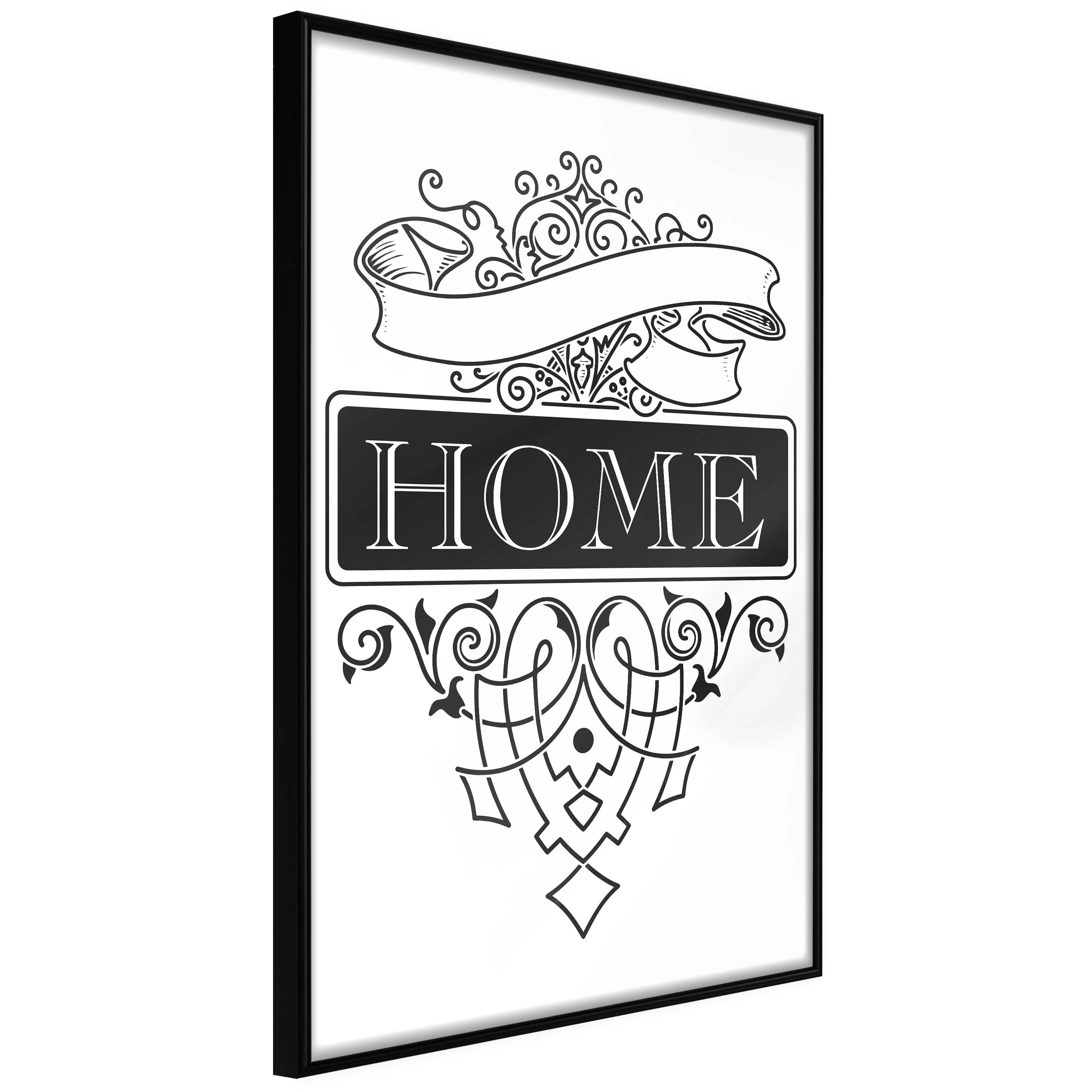 Affisch - Home [Poster] 40x60 Svart ram, 40x60 cm