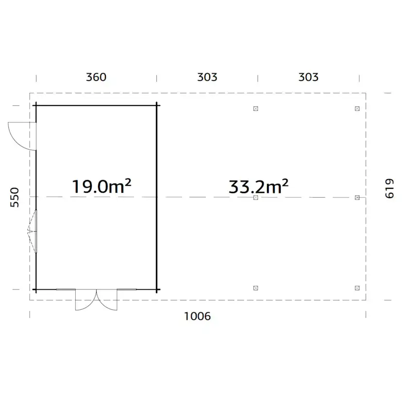 Stuga Palmako Irene 53,1 m2