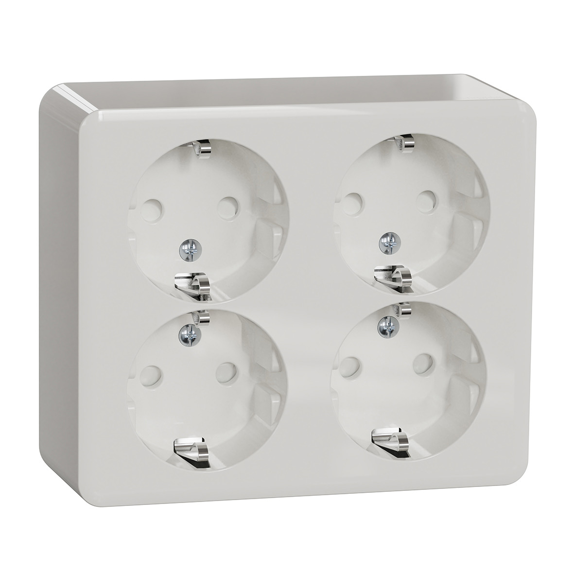 Vägguttag Schneider Electric Exxact 4-vägs
