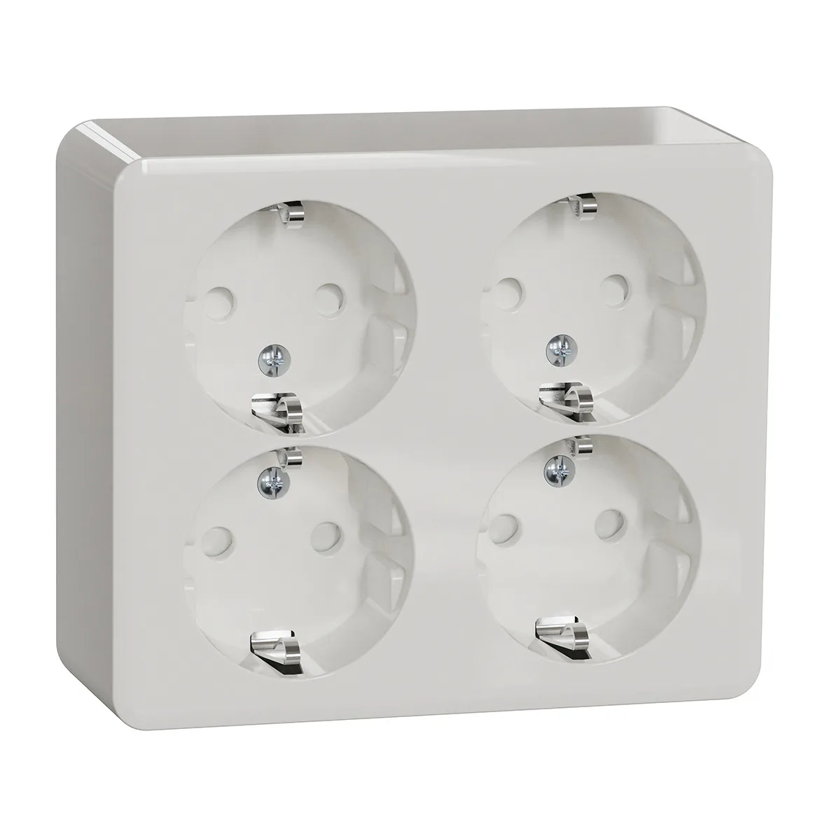 Vägguttag Schneider Electric Exxact 4-vägs