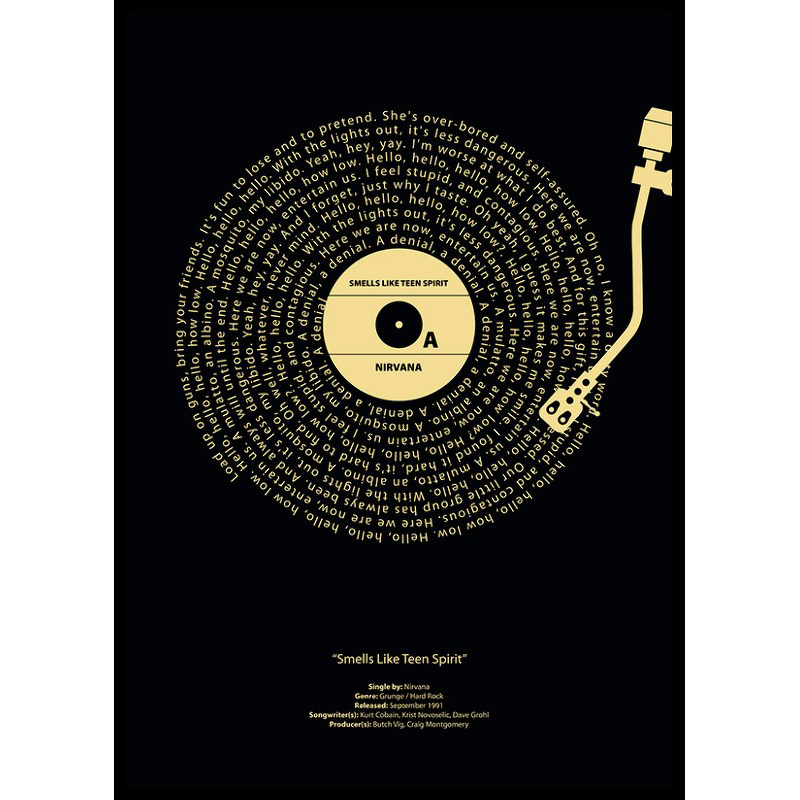 Poster Gallerix Smells Like Teen Spirit Vinyl By Nirvana
