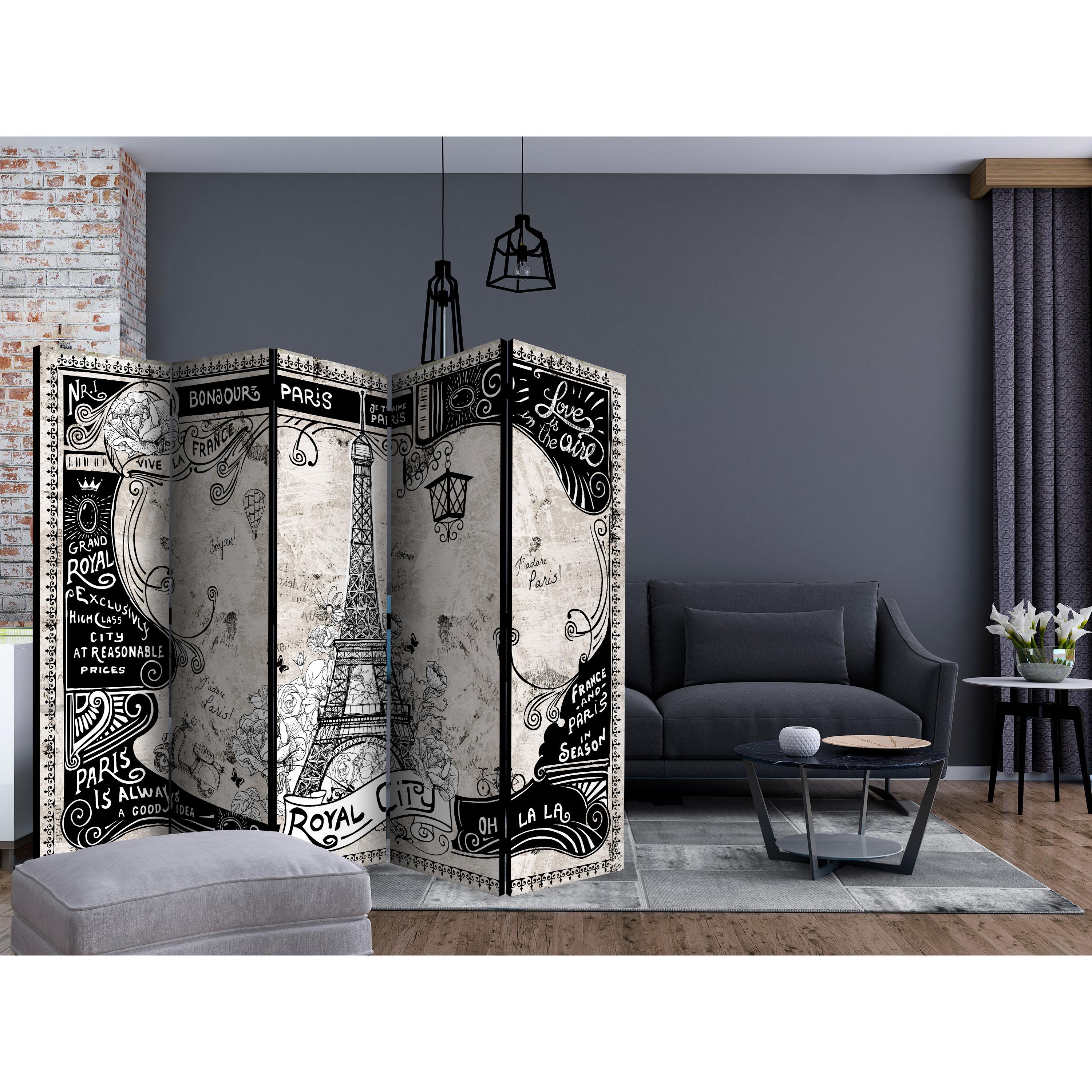 Rumsavdelare Arkiio Bonjour Paris II Eiffeltornet  225x172 cm