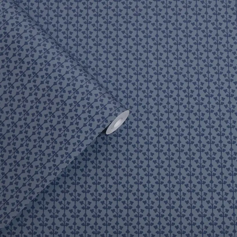 Tapet Laura Ashley Seaham Midnight Blå 118487