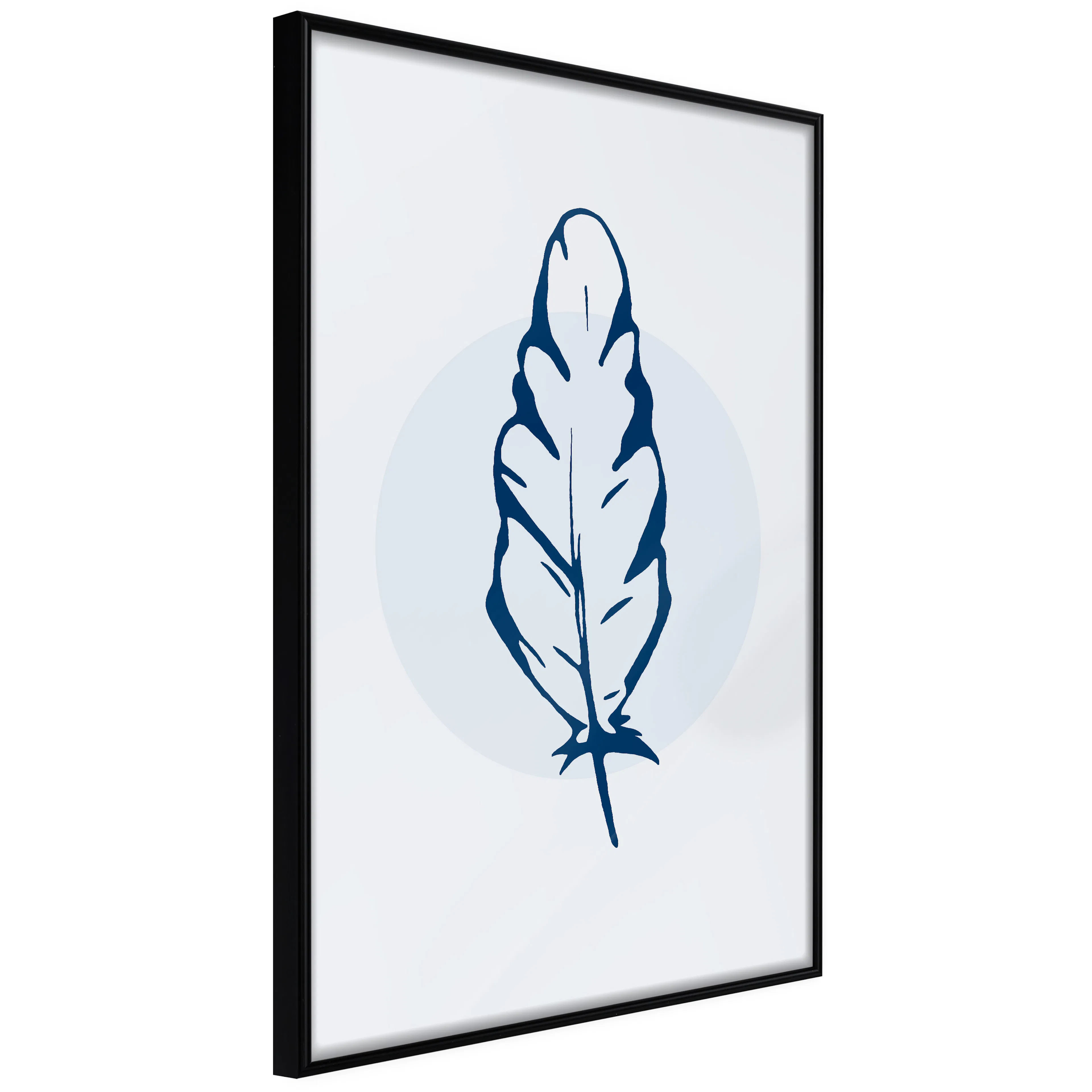 Affisch - Blue Feather [Poster] 40x60 Svart ram, 40x60 cm