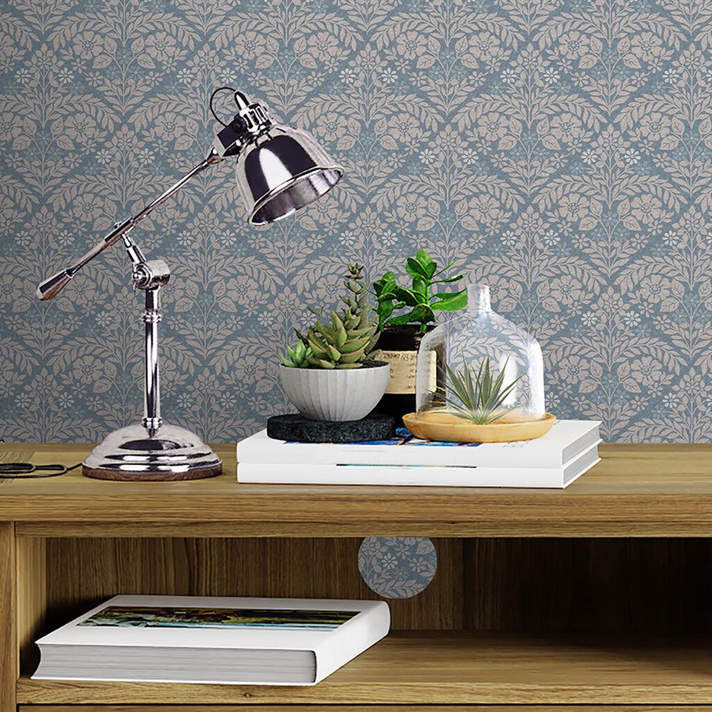 Tapet Laura Ashley Margam Newport Blå 118489