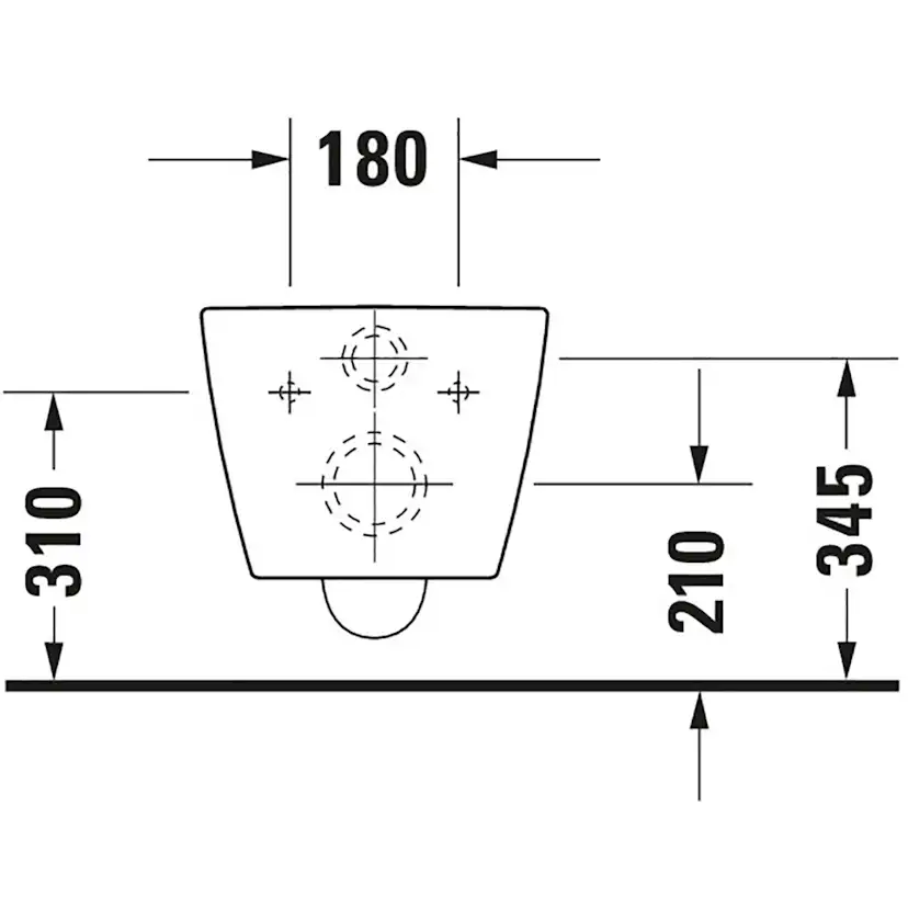 Vägghängd Toalettstol Duravit ME by Starck Rimless 253009 utan Toalettsits