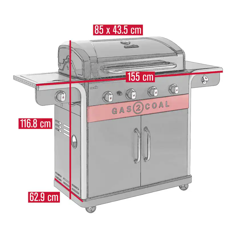 Hybridgrill Char-Broil Gas2Coal 2.0 4B