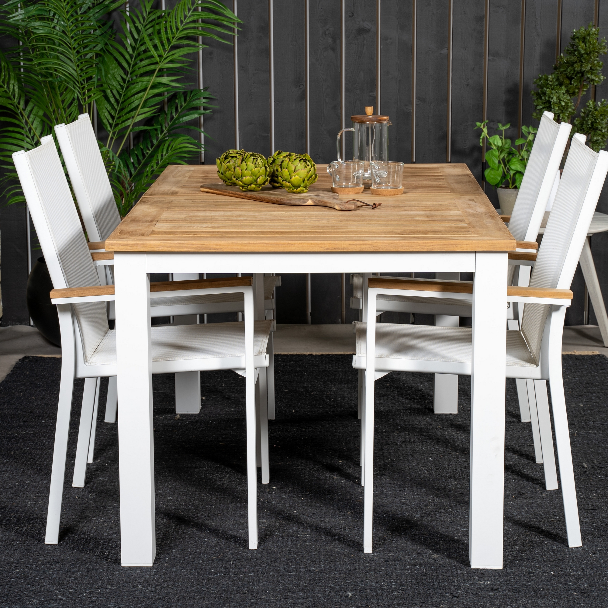 Matgrupp Venture Home Perla 152/210 med 4 Thea Matstolar