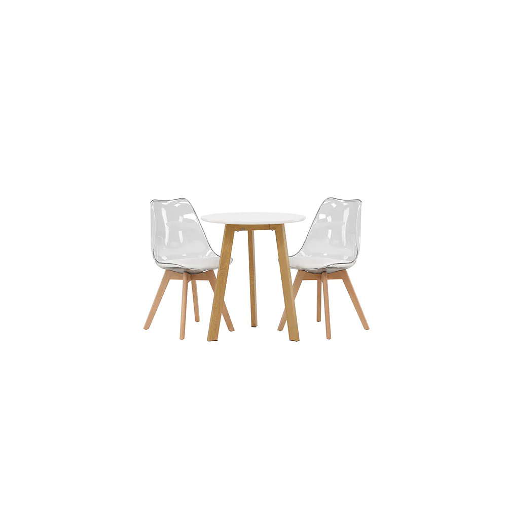 Matgrupp Venture Home Leonora Ø65 cm med 2 st Edvin stolar