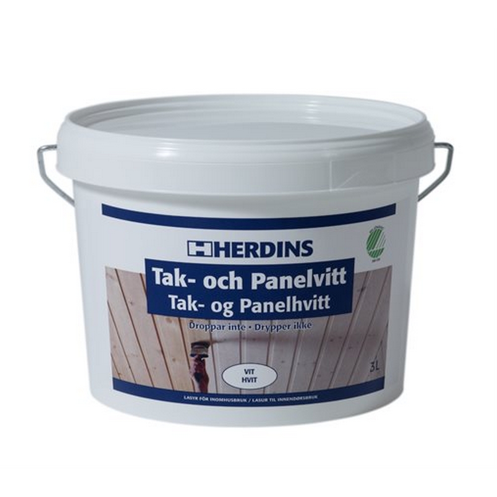 Herdins Tak & Panelvitt - 1L Vit, 1 l