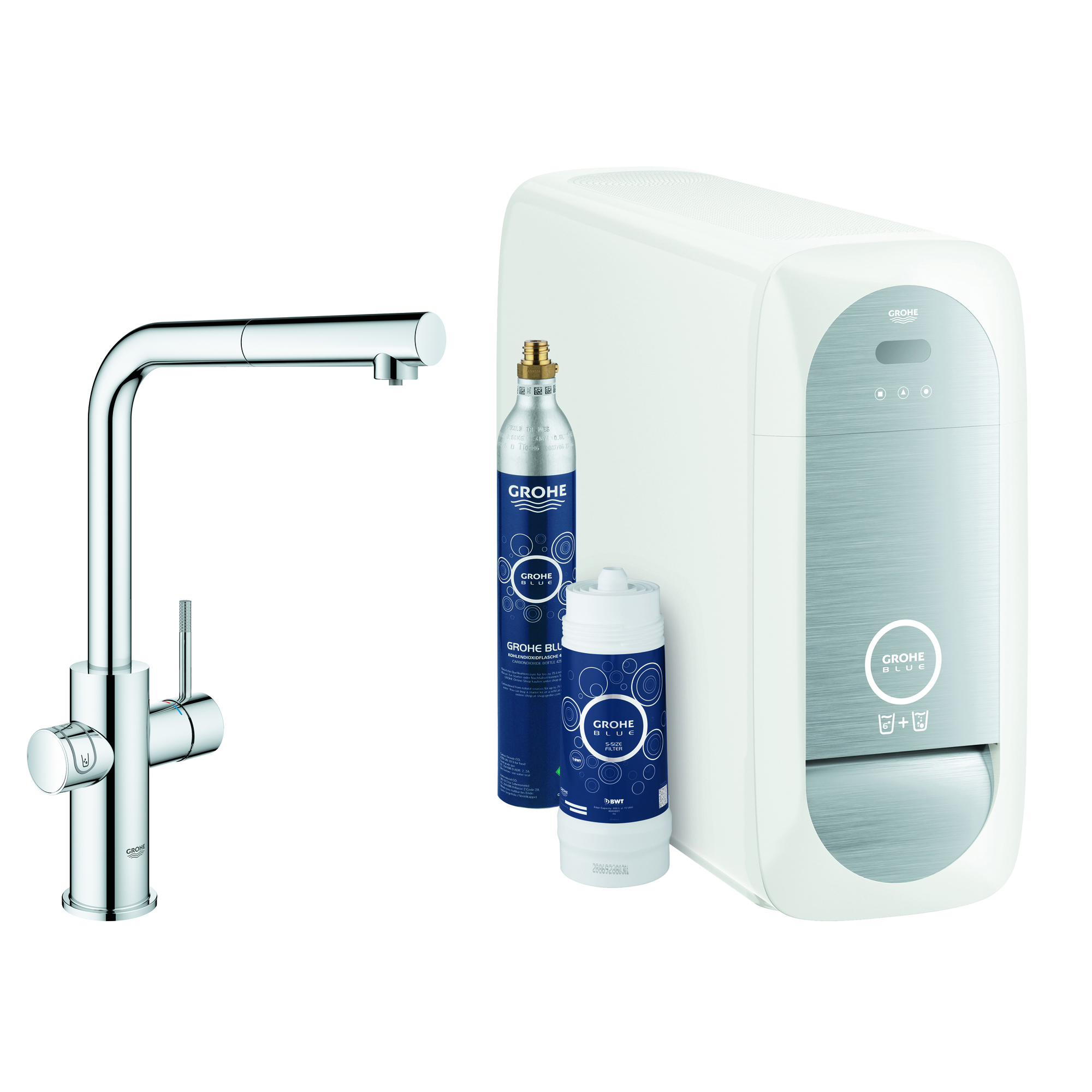 Köksblandare Grohe Blue Home med utdragbar L-pip Starter Kit Bluetooth
