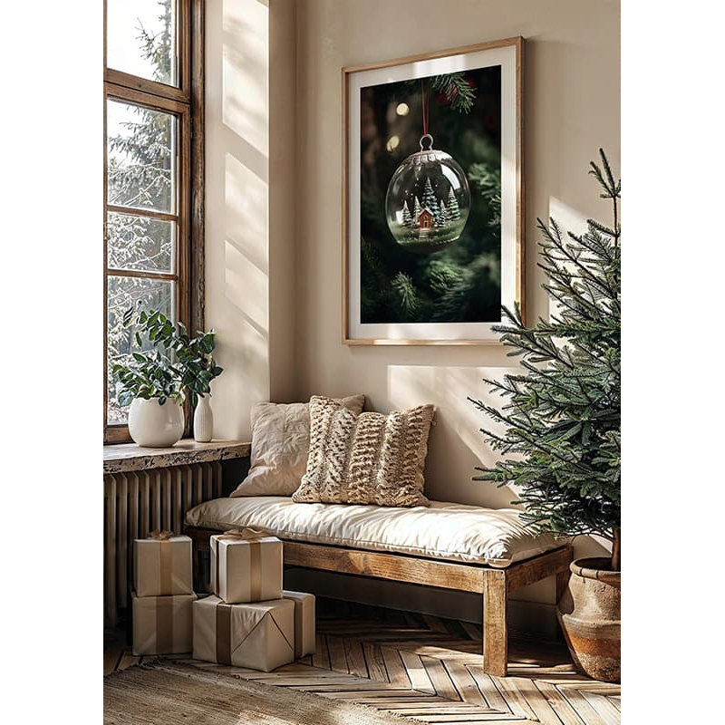 Poster Gallerix Snow Globe In Tree