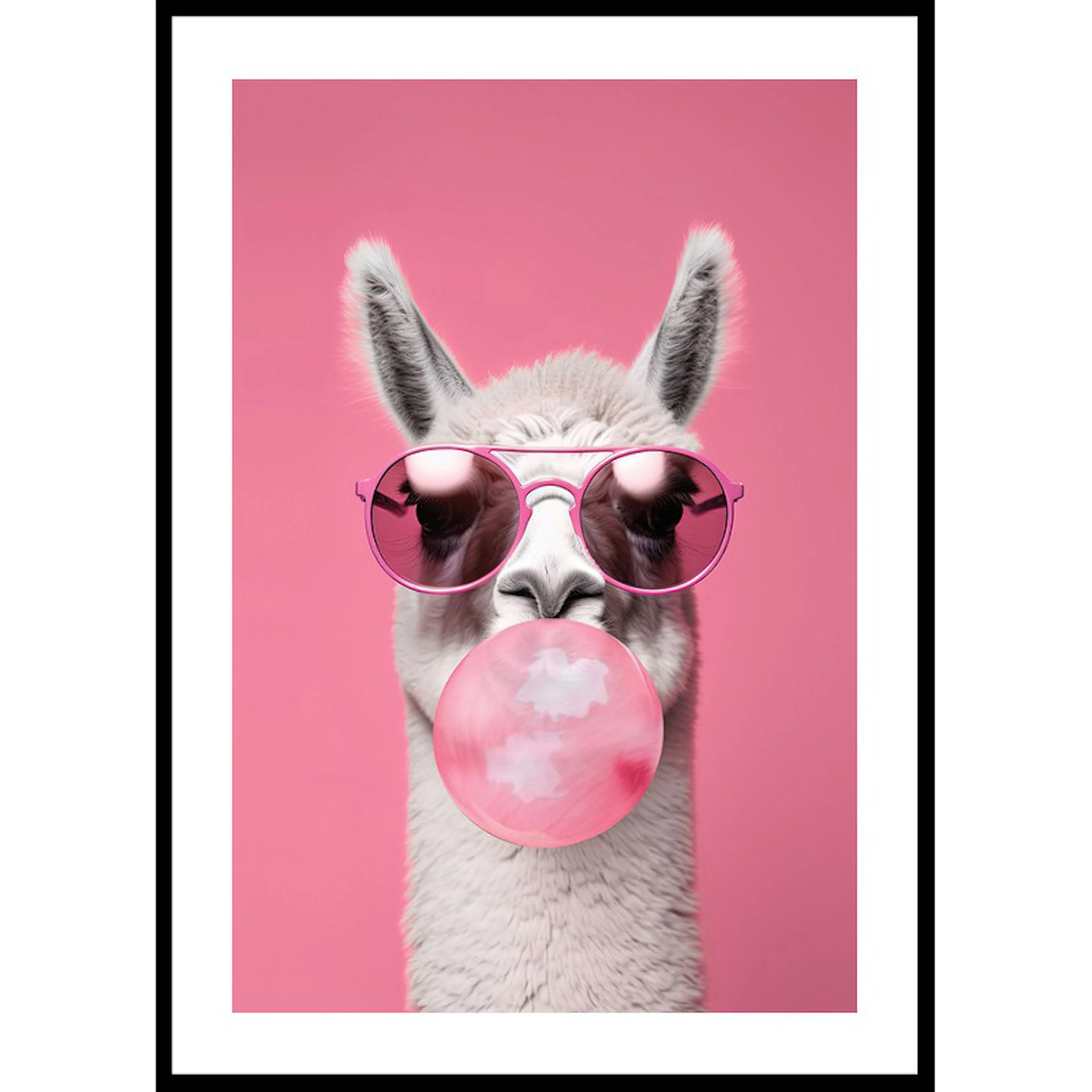 Poster Gallerix Llama With Bubble Gum