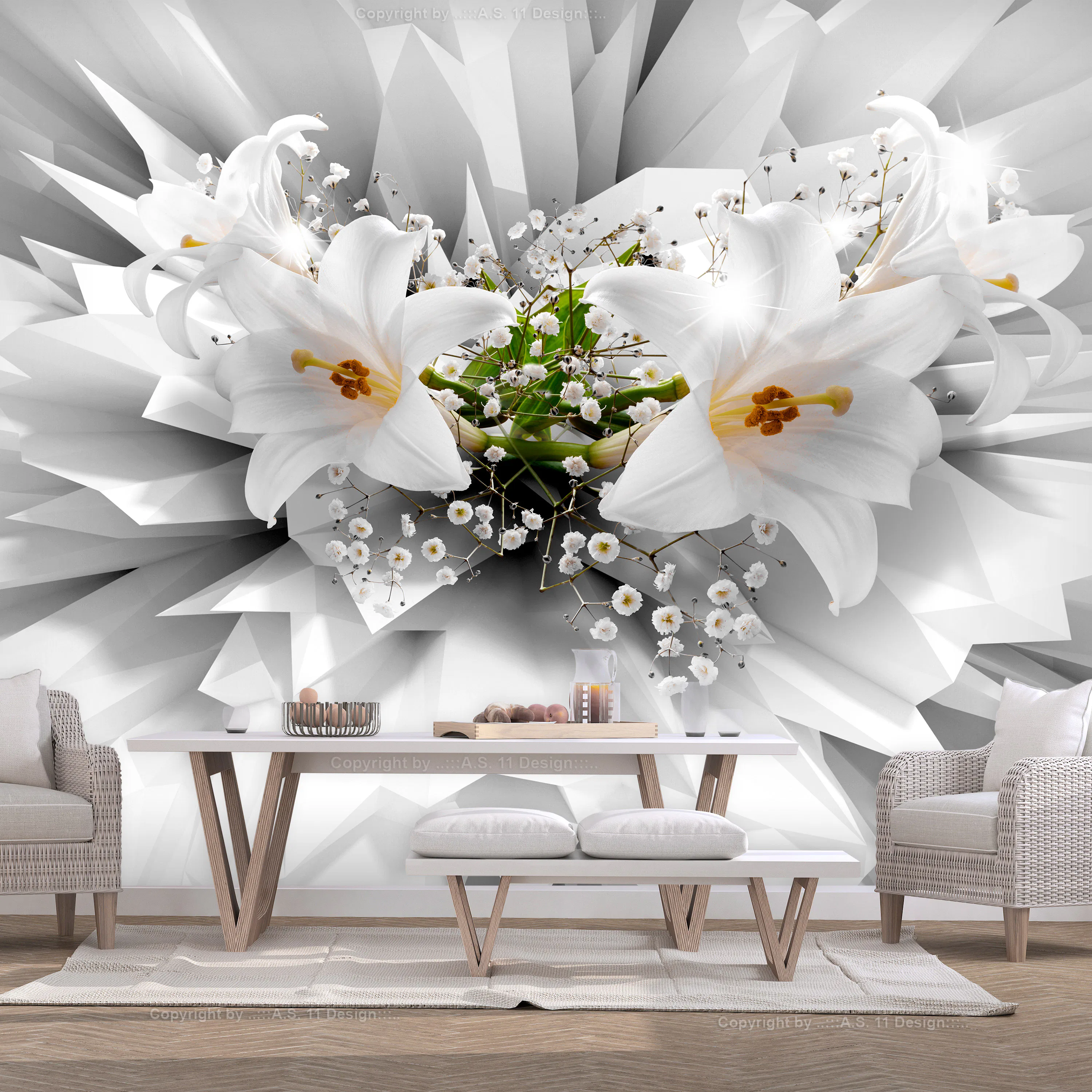 Fototapet Arkiio Självhäftande Floral Explosion