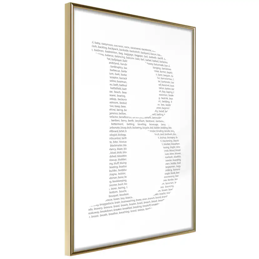 Poster Artgeist Affisch Letter B