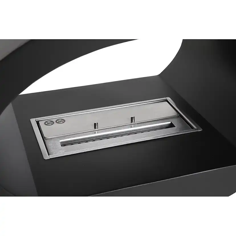 Braskamin Arkiio Mauro Svart Takhängd Etanolkamin i Stål