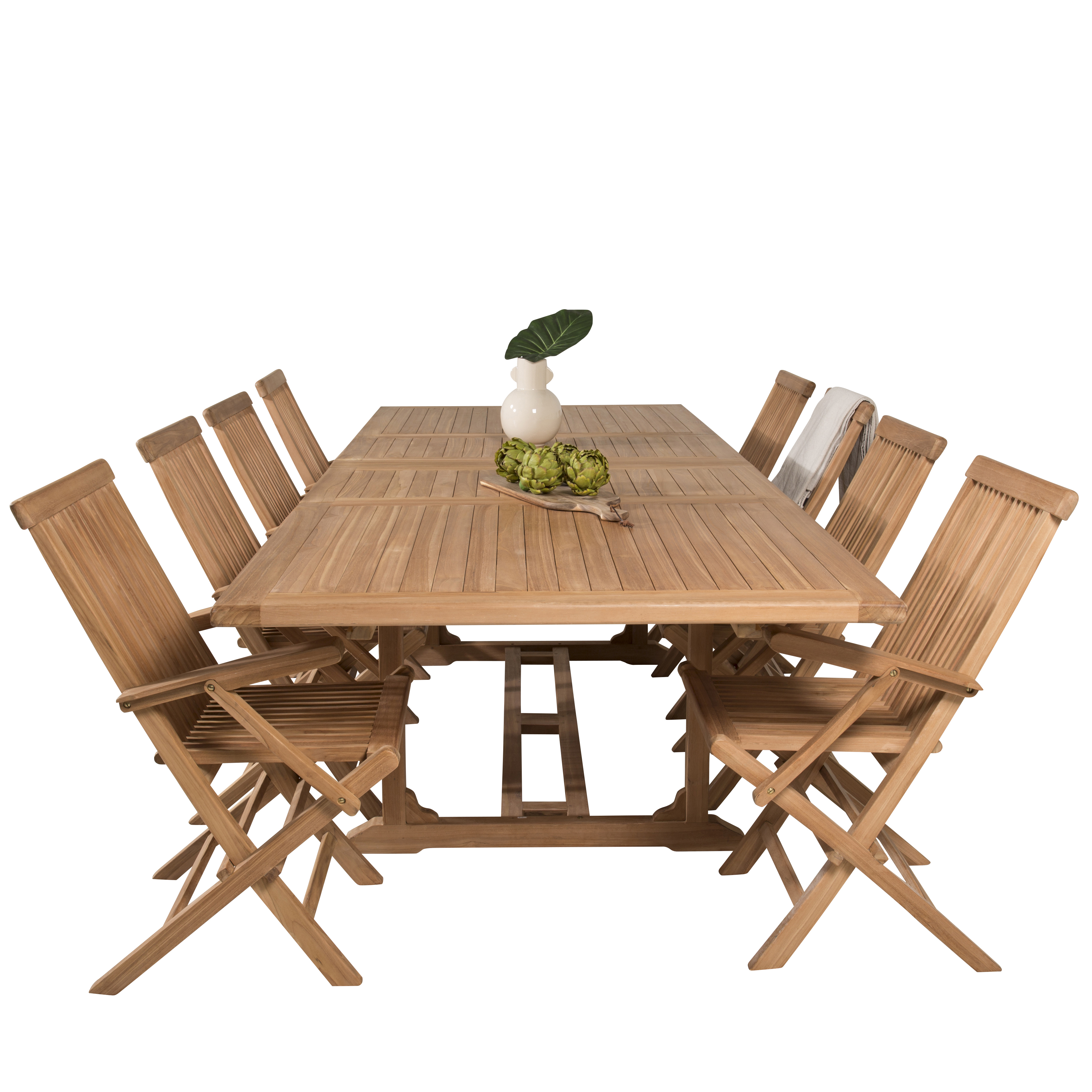 Matgrupp Venture Home Kiara 195/295 med 8 Stolar Med Armstöd