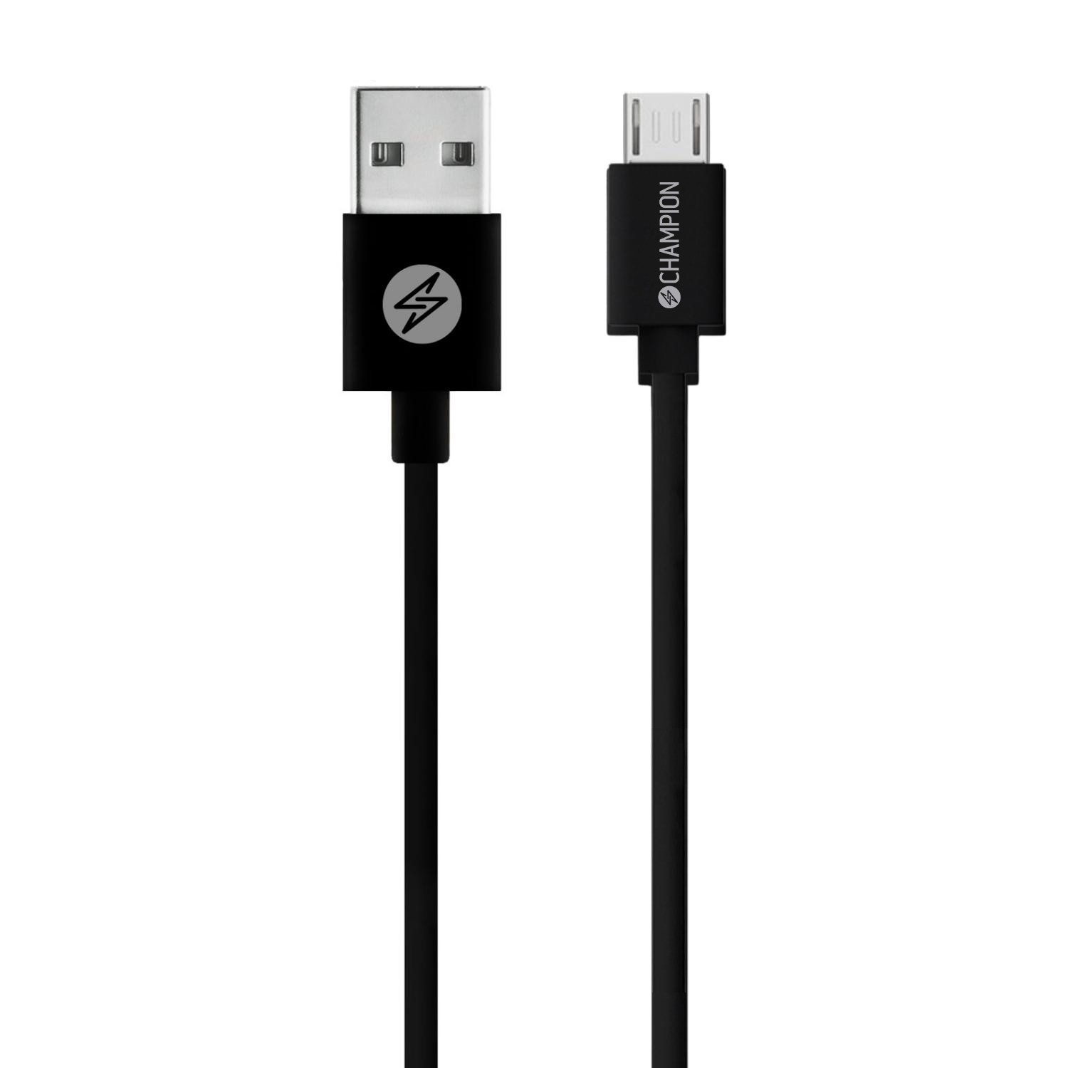 USB-A Champion till Micro-USB Kabel 1m Svart