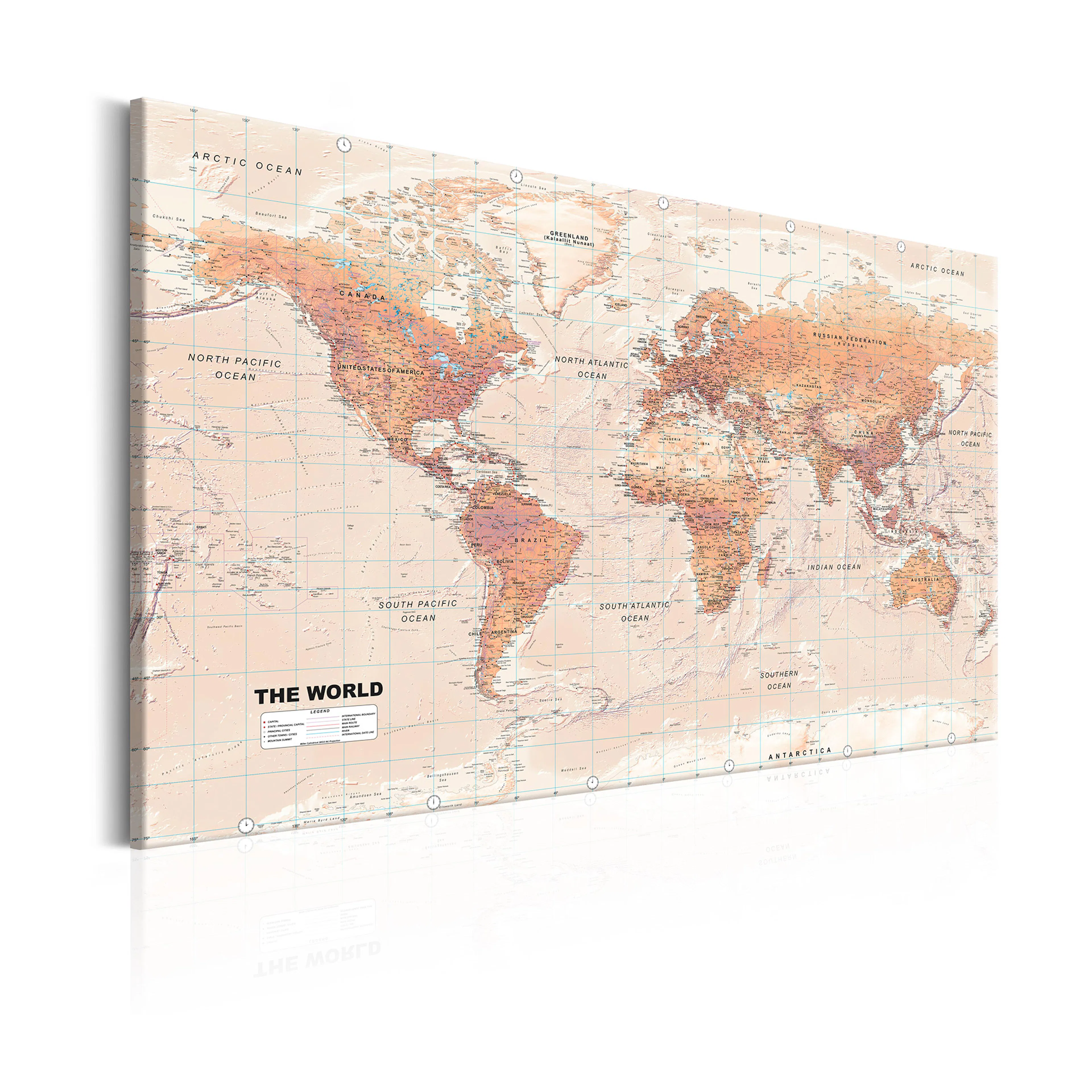 Tavla Arkiio World Map Orange World