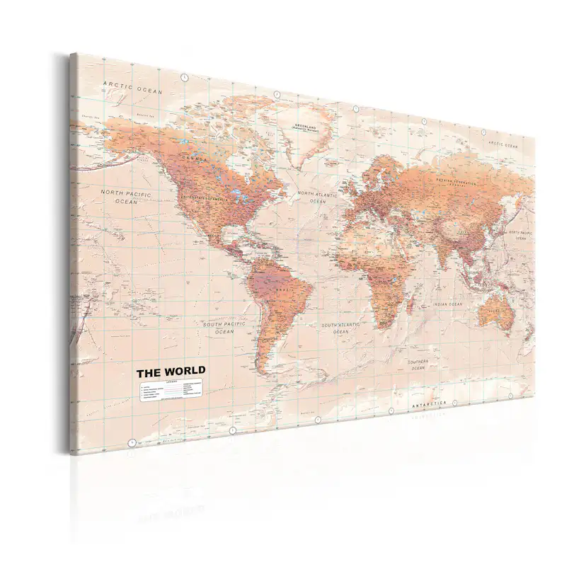 Tavla Arkiio World Map Orange World